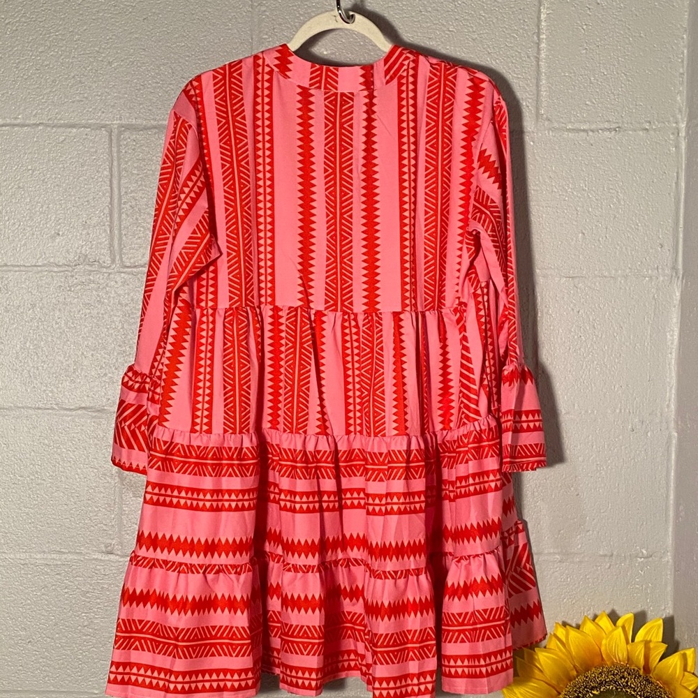 Valentines Dress/Tunic Size Large Pink/Red - Picture 5 of 6